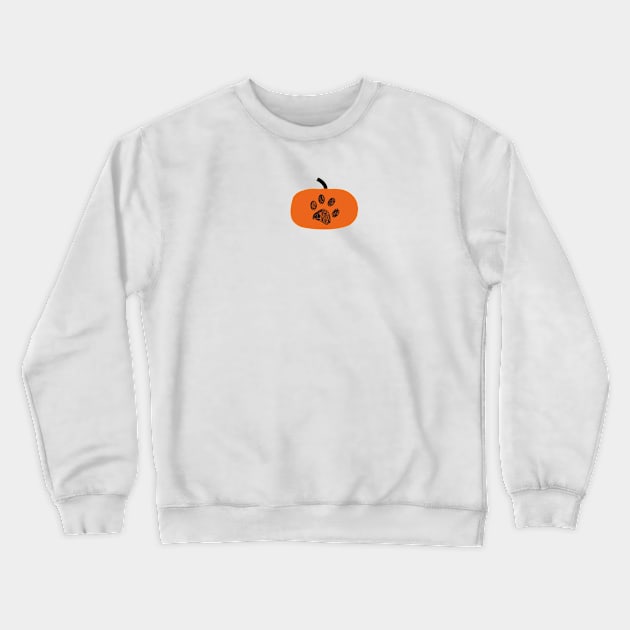 Pumpkin with paw print Crewneck Sweatshirt by GULSENGUNEL